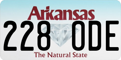 AR license plate 228ODE