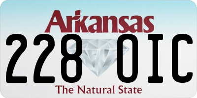 AR license plate 228OIC