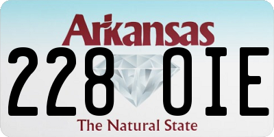 AR license plate 228OIE