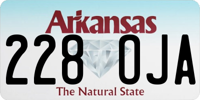 AR license plate 228OJA