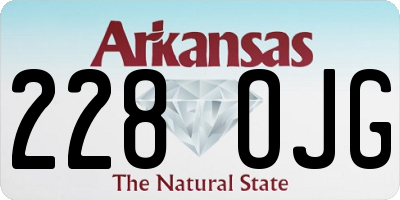AR license plate 228OJG