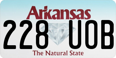 AR license plate 228UOB