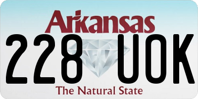 AR license plate 228UOK