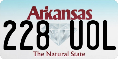 AR license plate 228UOL