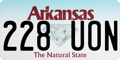 AR license plate 228UON