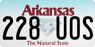 AR license plate 228UOS