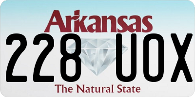 AR license plate 228UOX