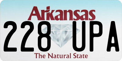 AR license plate 228UPA