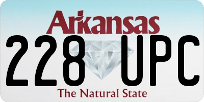 AR license plate 228UPC