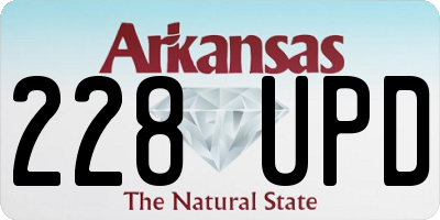 AR license plate 228UPD