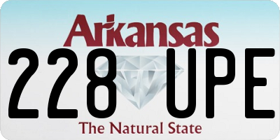AR license plate 228UPE