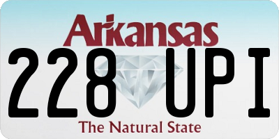 AR license plate 228UPI