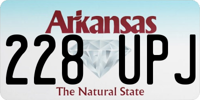AR license plate 228UPJ