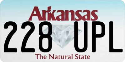 AR license plate 228UPL