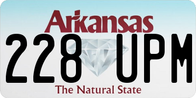 AR license plate 228UPM