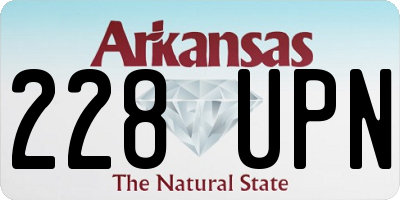 AR license plate 228UPN