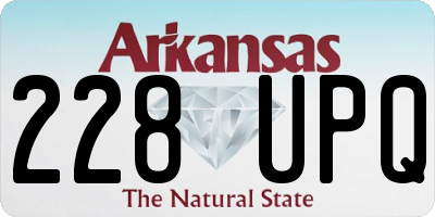 AR license plate 228UPQ