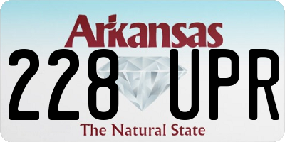 AR license plate 228UPR