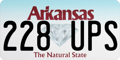 AR license plate 228UPS