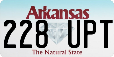 AR license plate 228UPT