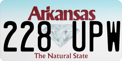 AR license plate 228UPW