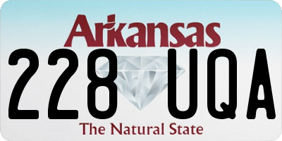 AR license plate 228UQA
