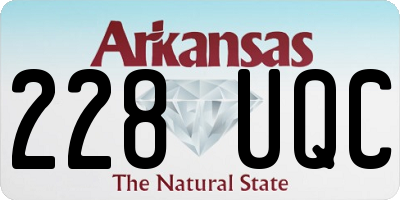 AR license plate 228UQC