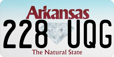 AR license plate 228UQG