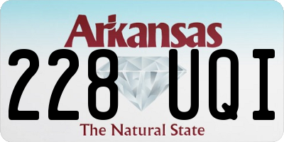 AR license plate 228UQI