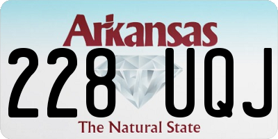 AR license plate 228UQJ