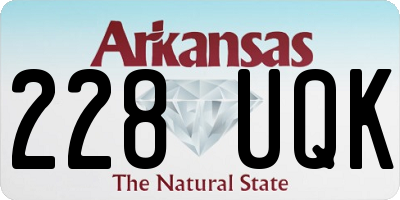 AR license plate 228UQK