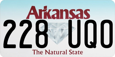 AR license plate 228UQO