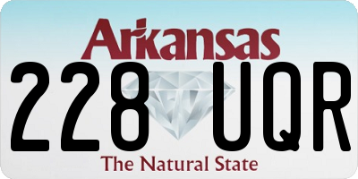 AR license plate 228UQR