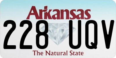 AR license plate 228UQV