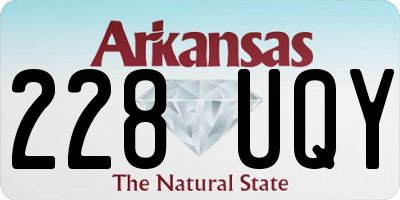 AR license plate 228UQY