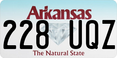 AR license plate 228UQZ