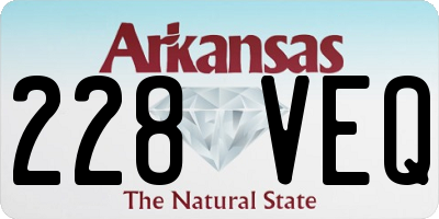 AR license plate 228VEQ