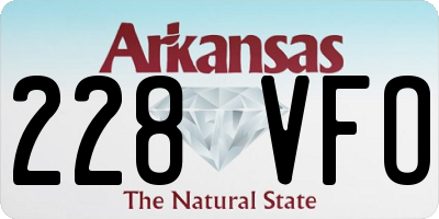 AR license plate 228VFO