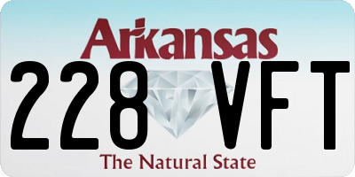 AR license plate 228VFT