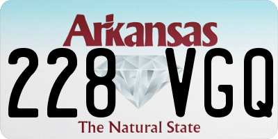 AR license plate 228VGQ