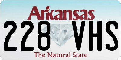 AR license plate 228VHS