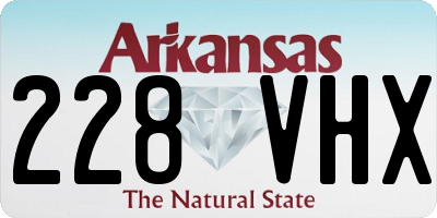 AR license plate 228VHX