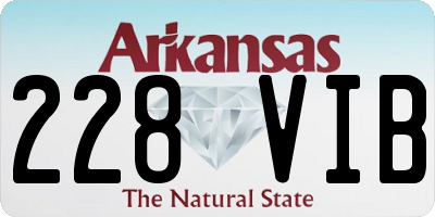 AR license plate 228VIB