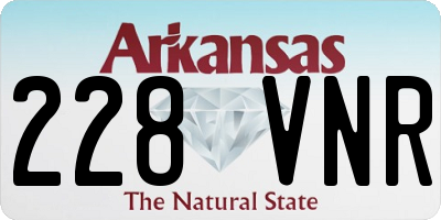 AR license plate 228VNR