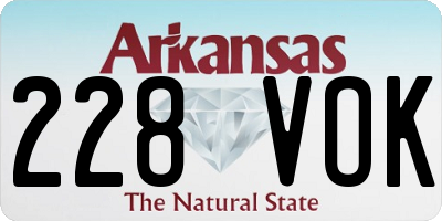 AR license plate 228VOK