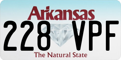 AR license plate 228VPF