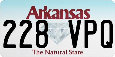 AR license plate 228VPQ