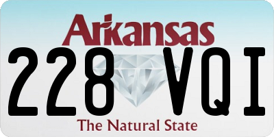 AR license plate 228VQI