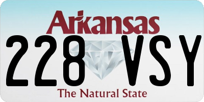 AR license plate 228VSY