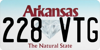 AR license plate 228VTG